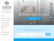 Tablet Screenshot of crownhillchiropractic.com